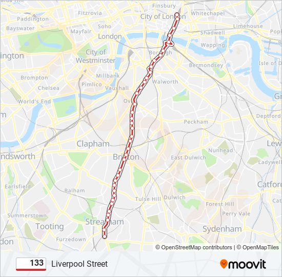 133 Route: Schedules, Stops & Maps - Liverpool Street (Updated)