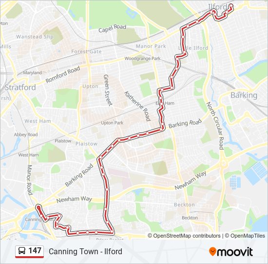 Bus 147 Route Map 147 Route: Schedules, Stops & Maps - Ilford (Updated)