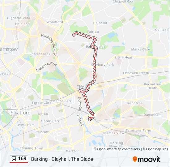 169 Bus Line Map