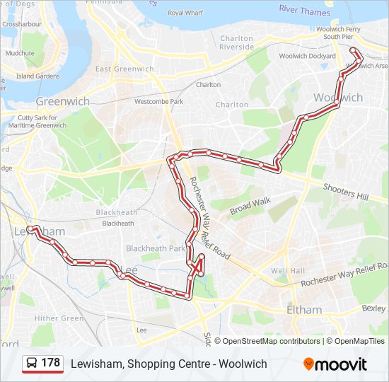 178 bus Line Map