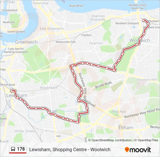 178 Route: Schedules, Stops & Maps - Lewisham, Shopping Centre (Updated)
