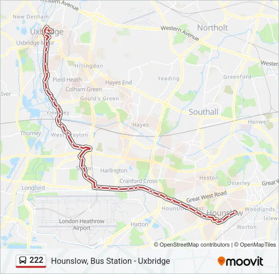 222 Bus Line Map