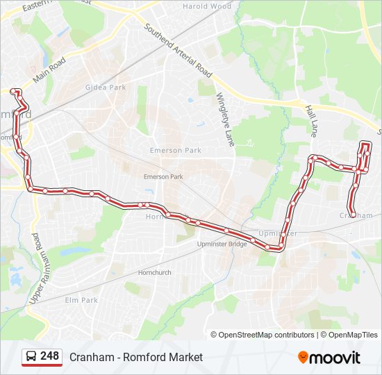 248 bus Line Map