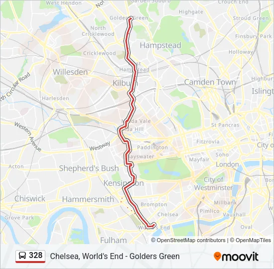 328 Bus Line Map