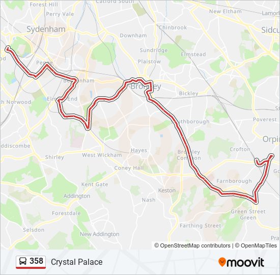 358 Route Schedules, Stops & Maps Crystal Palace (Updated)