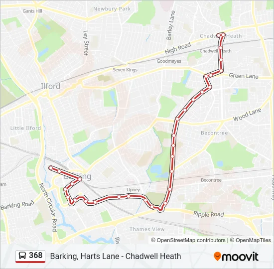 368 Bus Line Map