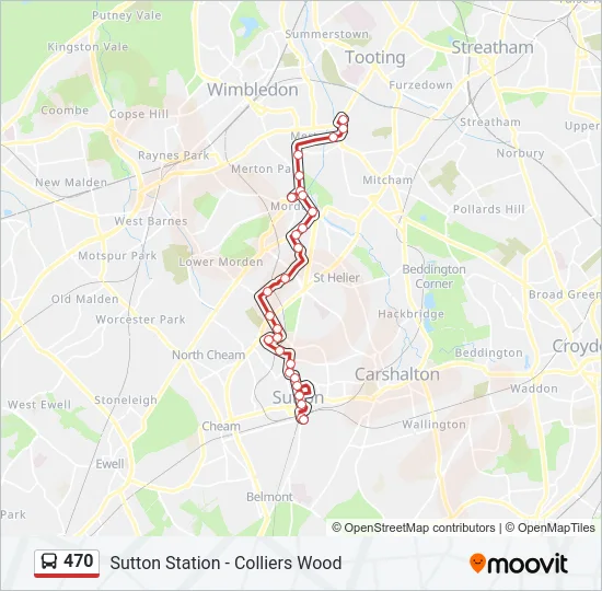 470 Bus Line Map
