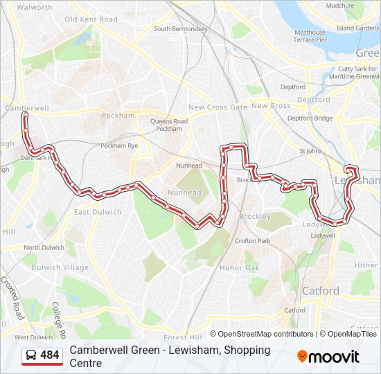 484 Route: Schedules, Stops & Maps - Lewisham, Shopping Centre (updated)