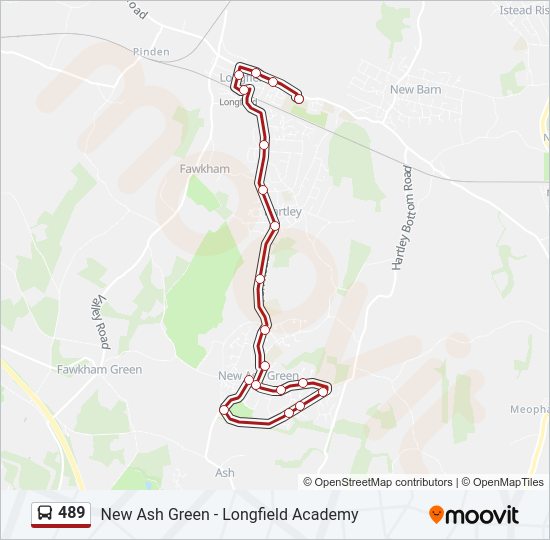 489 Bus Line Map