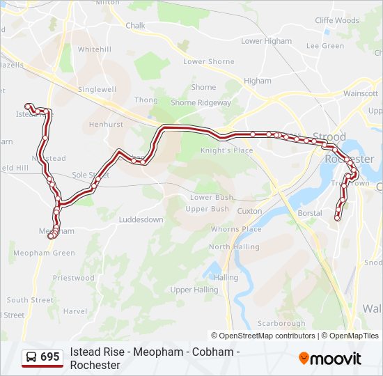 695 Bus Line Map