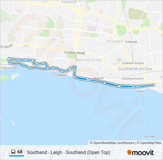 68 Route: Schedules, Stops & Maps - Southend-On-Sea (Updated)