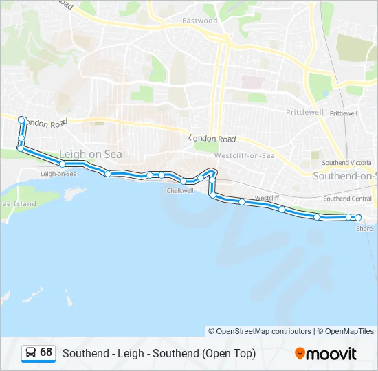 68 Bus Line Map