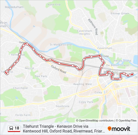18 Bus Line Map