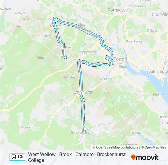 C5 Bus Line Map