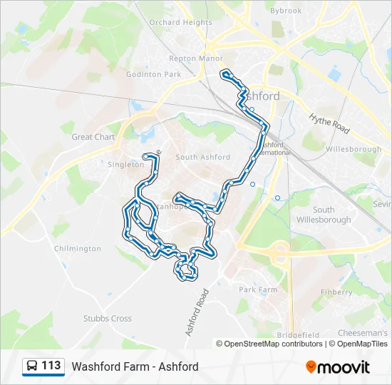 113 Bus 113 Route: Schedules, Stops & Maps - Ashford (Updated)