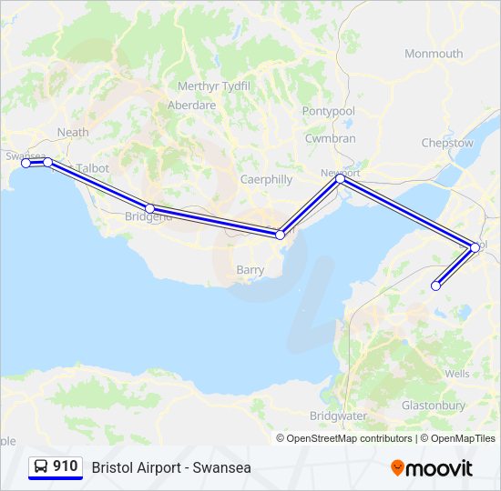 910 Bus Line Map