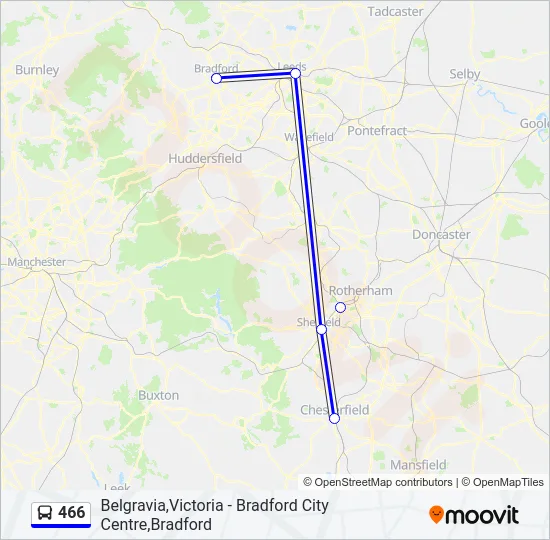 466 Bus Line Map