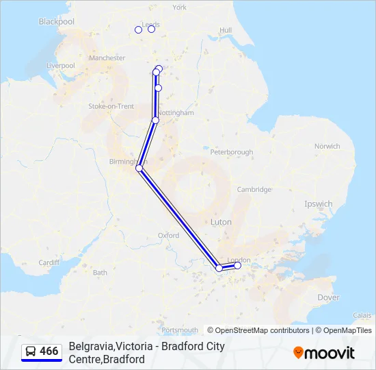 466 Bus Line Map