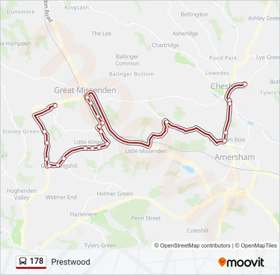 178 Bus Line Map