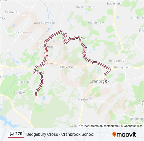 270 bus Line Map