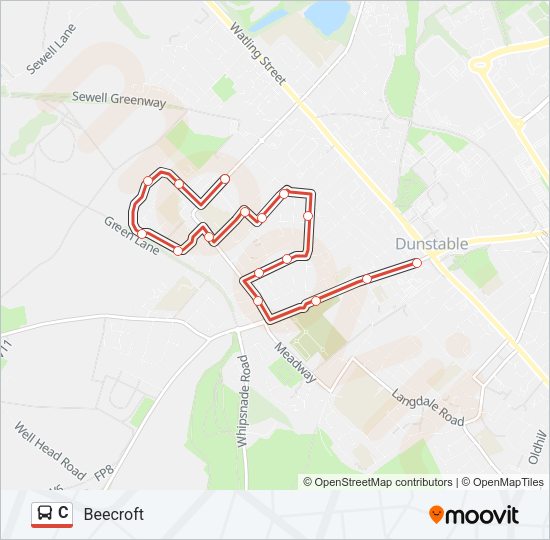 C Bus Line Map