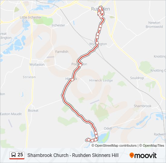 25 Bus Line Map