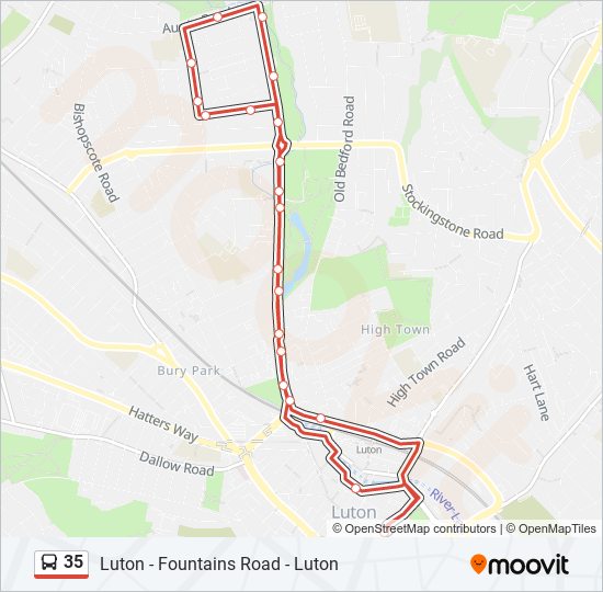 35 Route Schedules Stops And Maps Luton Town Centre Updated