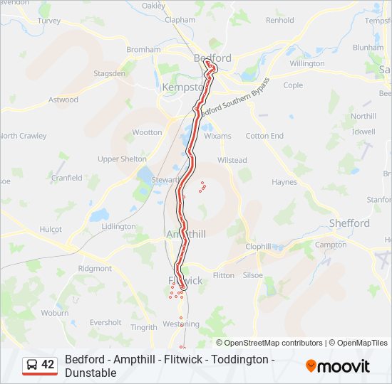 42 Route: Schedules, Stops & Maps - Bedford (Updated)