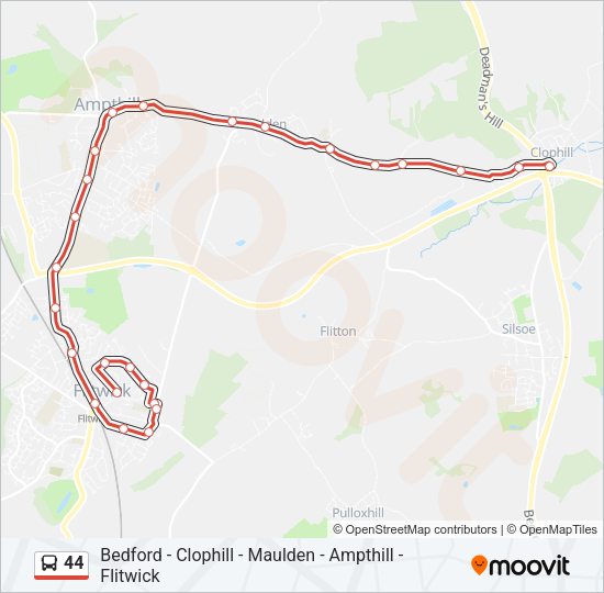 44 Route: Schedules, Stops & Maps - Clophill (Updated)