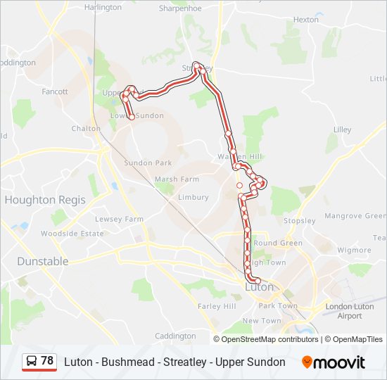 78 Bus Line Map