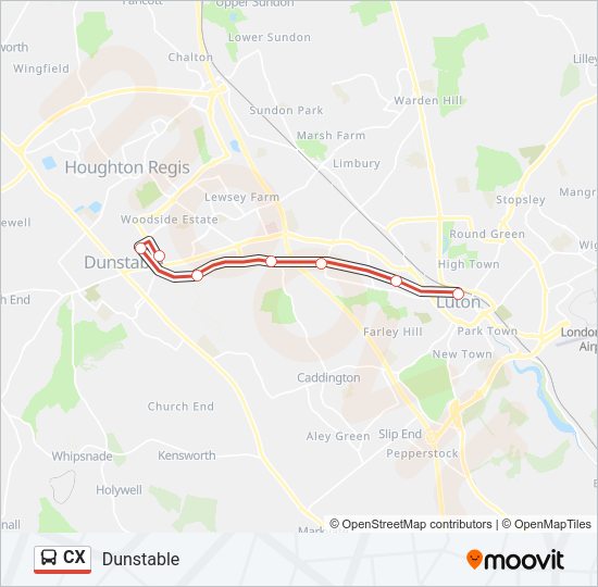 CX Bus Line Map