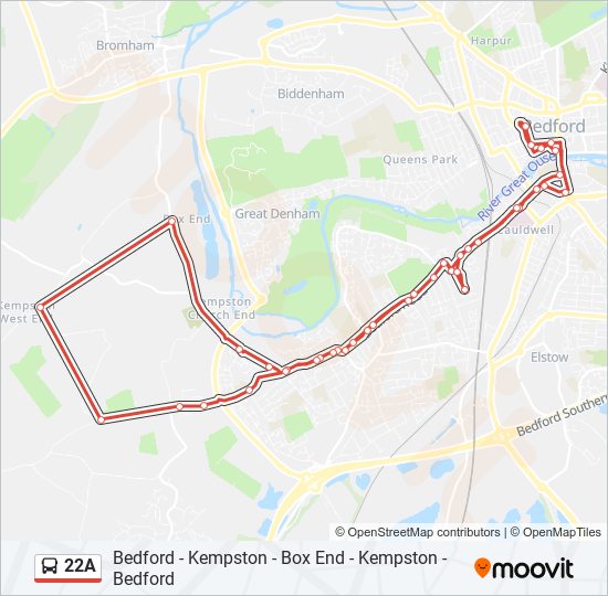 22A Bus Line Map