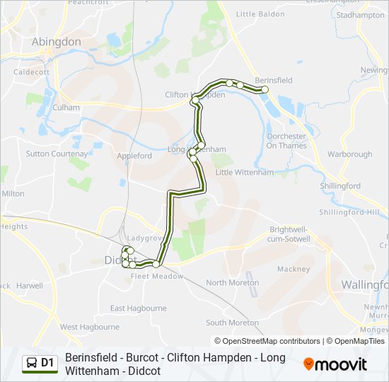 D1 bus Line Map