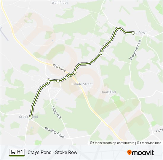 H1 Bus Line Map