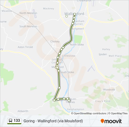 133 Bus Line Map