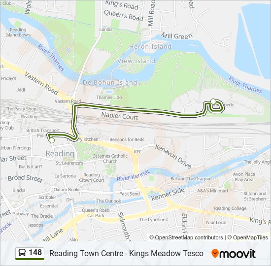 148 Bus Line Map