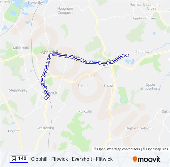 140 Bus Line Map