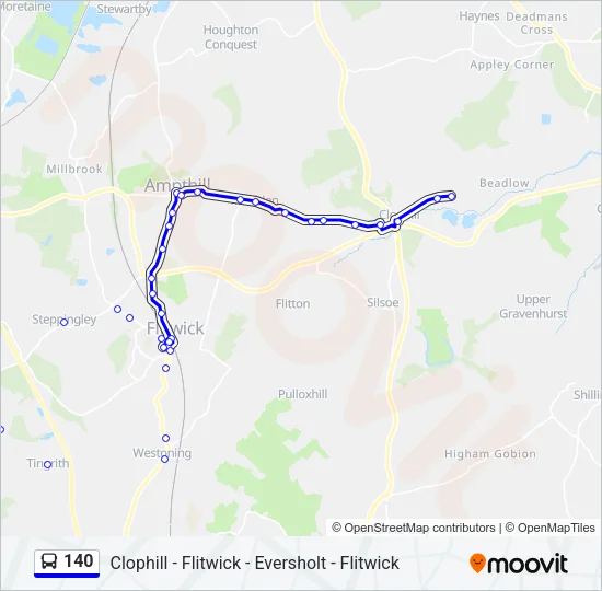 140 Bus Line Map