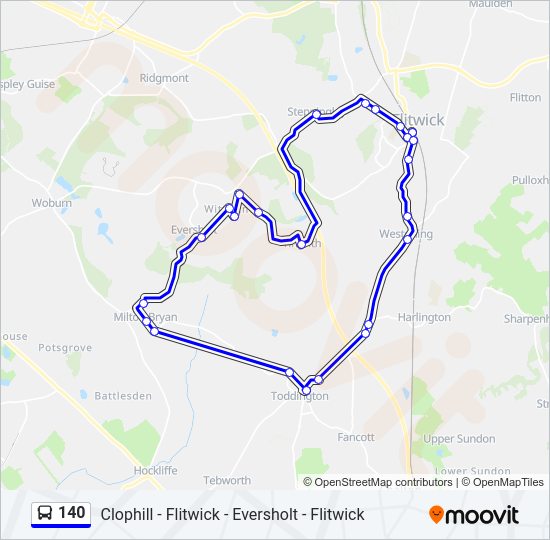 140 Bus Line Map