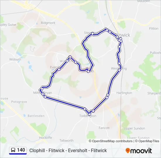 140 Bus Line Map