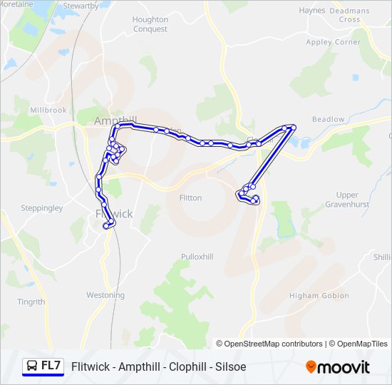 FL7 Bus Line Map