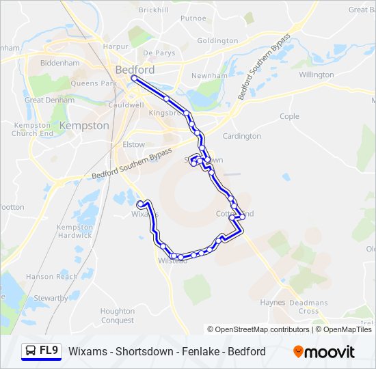 FL9 Bus Line Map