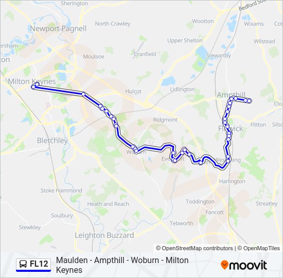 FL12 Bus Line Map