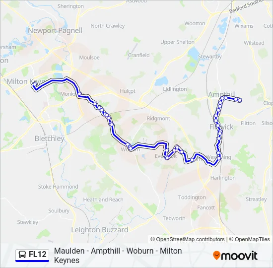 FL12 Bus Line Map