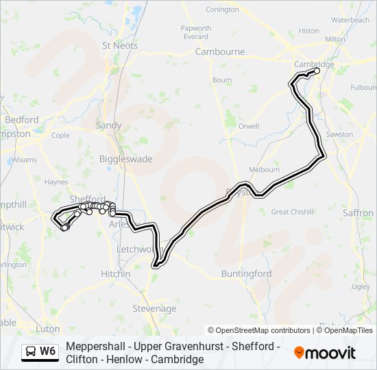 w6 Route: Schedules, Stops & Maps - Cambridge (Updated)