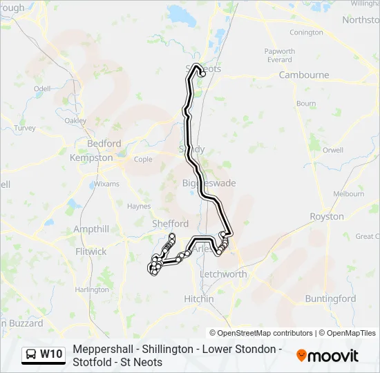 W10 Bus Line Map