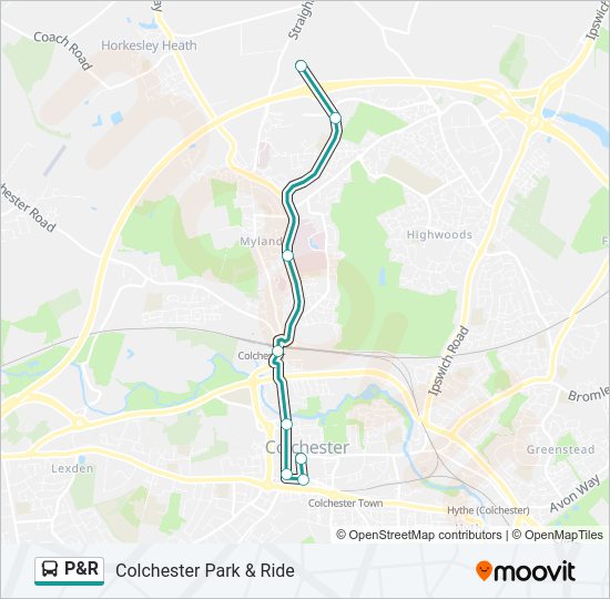 P&R Bus Line Map