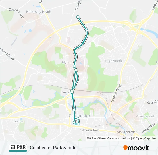 P&R Bus Line Map