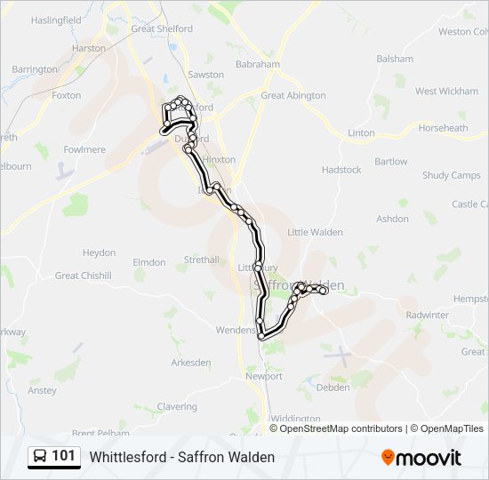 101 Bus Line Map