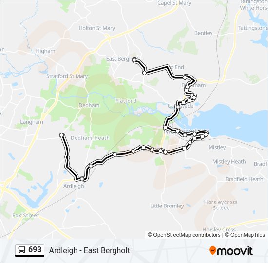 693 Bus Line Map